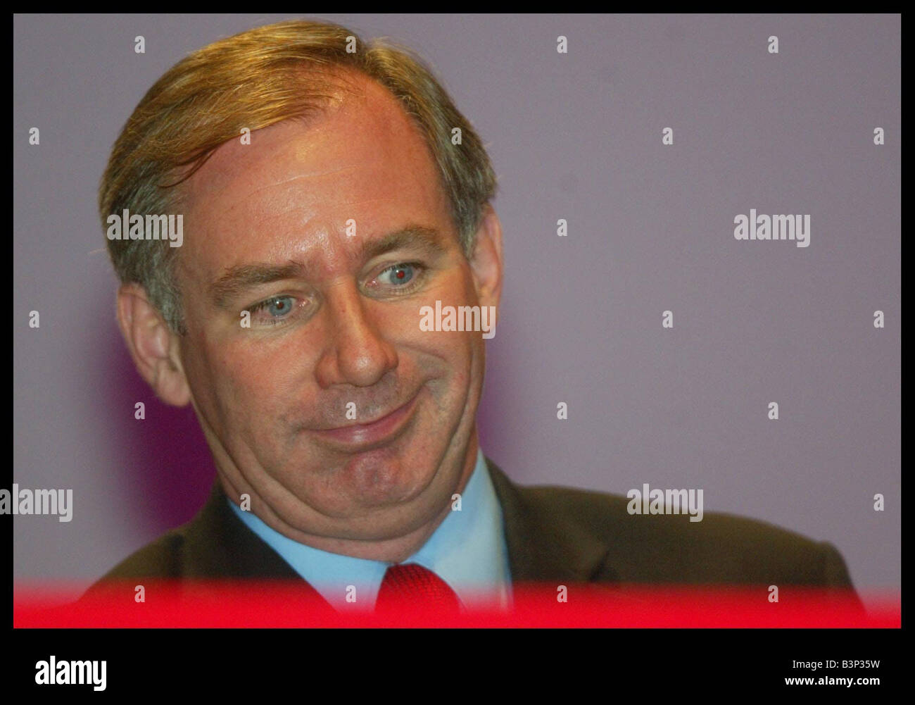 Le secrétaire d'État à la défense Geoff Hoon, discours à la conférence du parti travailliste à Bournemouth Octobre 2003 Banque D'Images