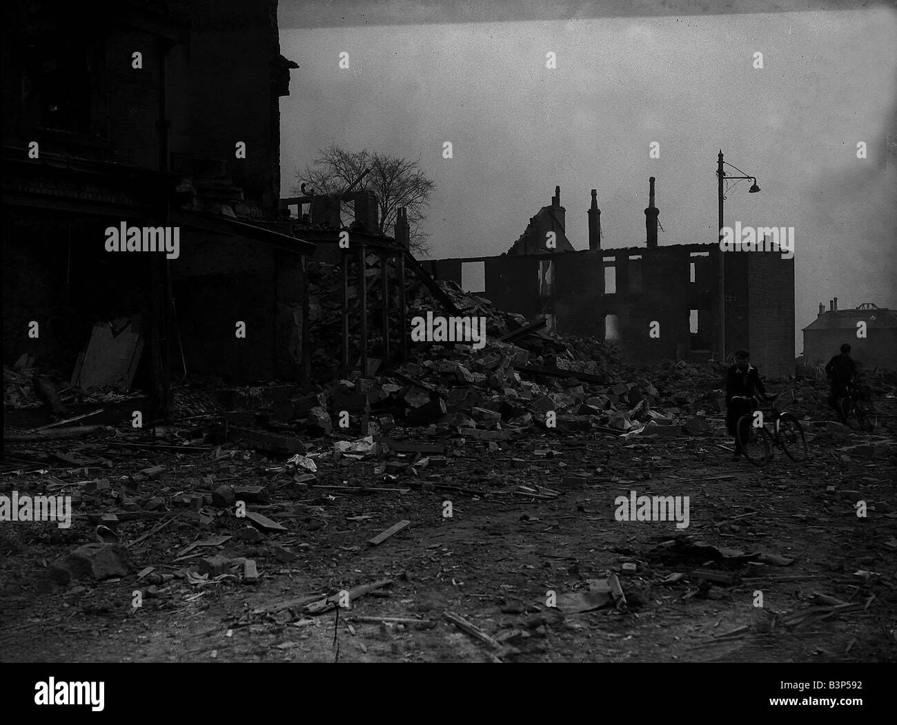 Dommages causés par les bombes Glasgow Clydeside pendant WW2 Banque D'Images