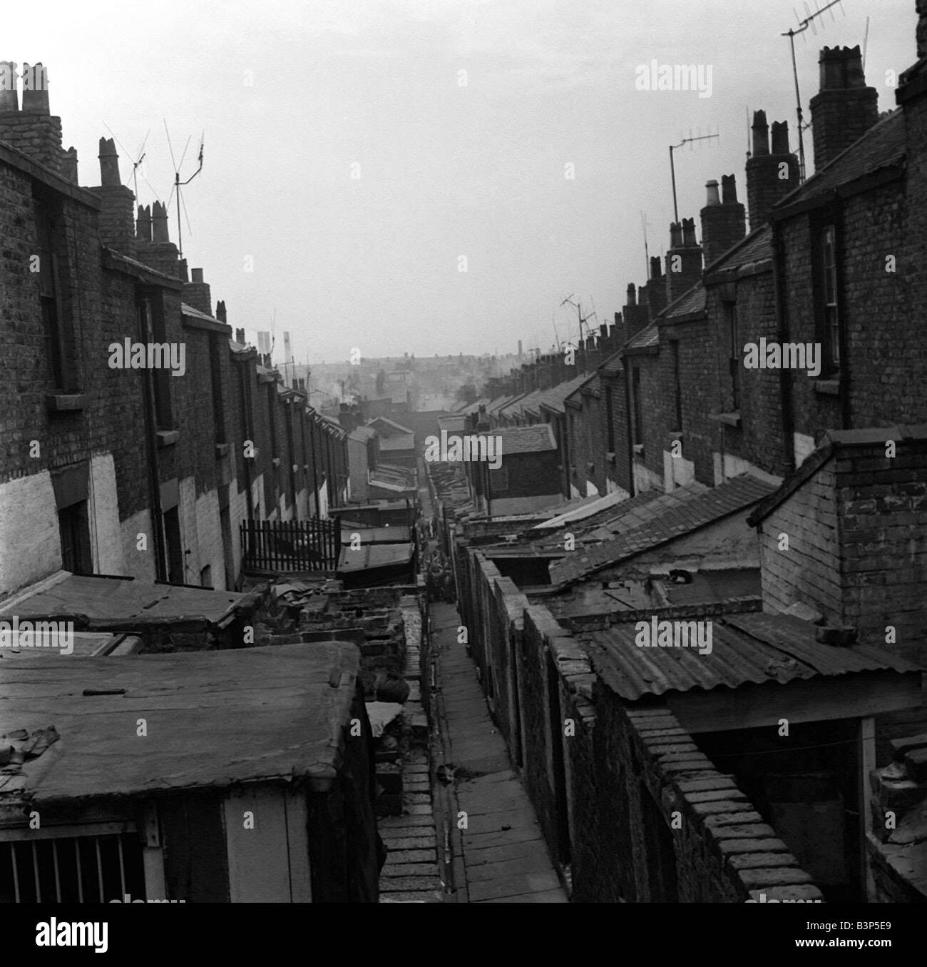 Prises d'une série de photos montrant des taudis dans la Grande-Bretagne d'après-guerre Ces photos ont été prises pour mettre en lumière le sort de nombreux Banque D'Images
