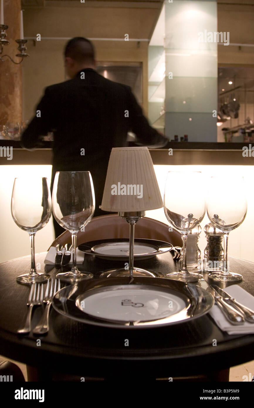 Restaurant contemporain à la mode 'Belga Queen', 32 rue de la Fosse aux Loups, Bruxelles Belgique Banque D'Images