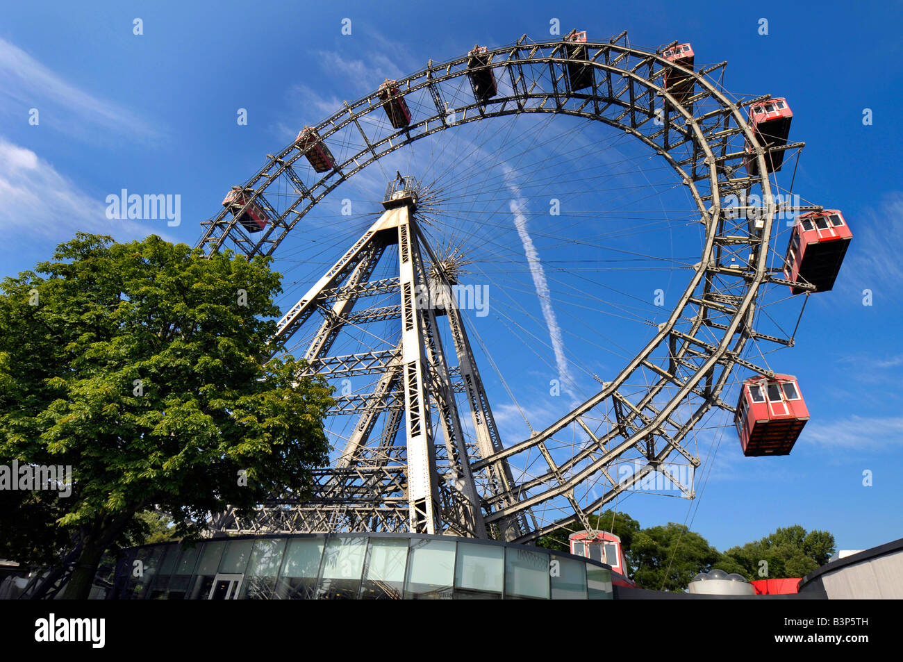 Le parc d'attractions Prater grosse roue en Reisenrad Vienne Vienne Autriche Banque D'Images