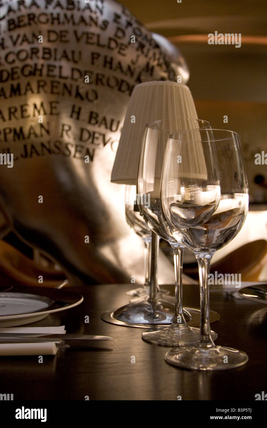 Restaurant contemporain à la mode 'Belga Queen', 32 rue de la Fosse aux Loups, Bruxelles Belgique Banque D'Images