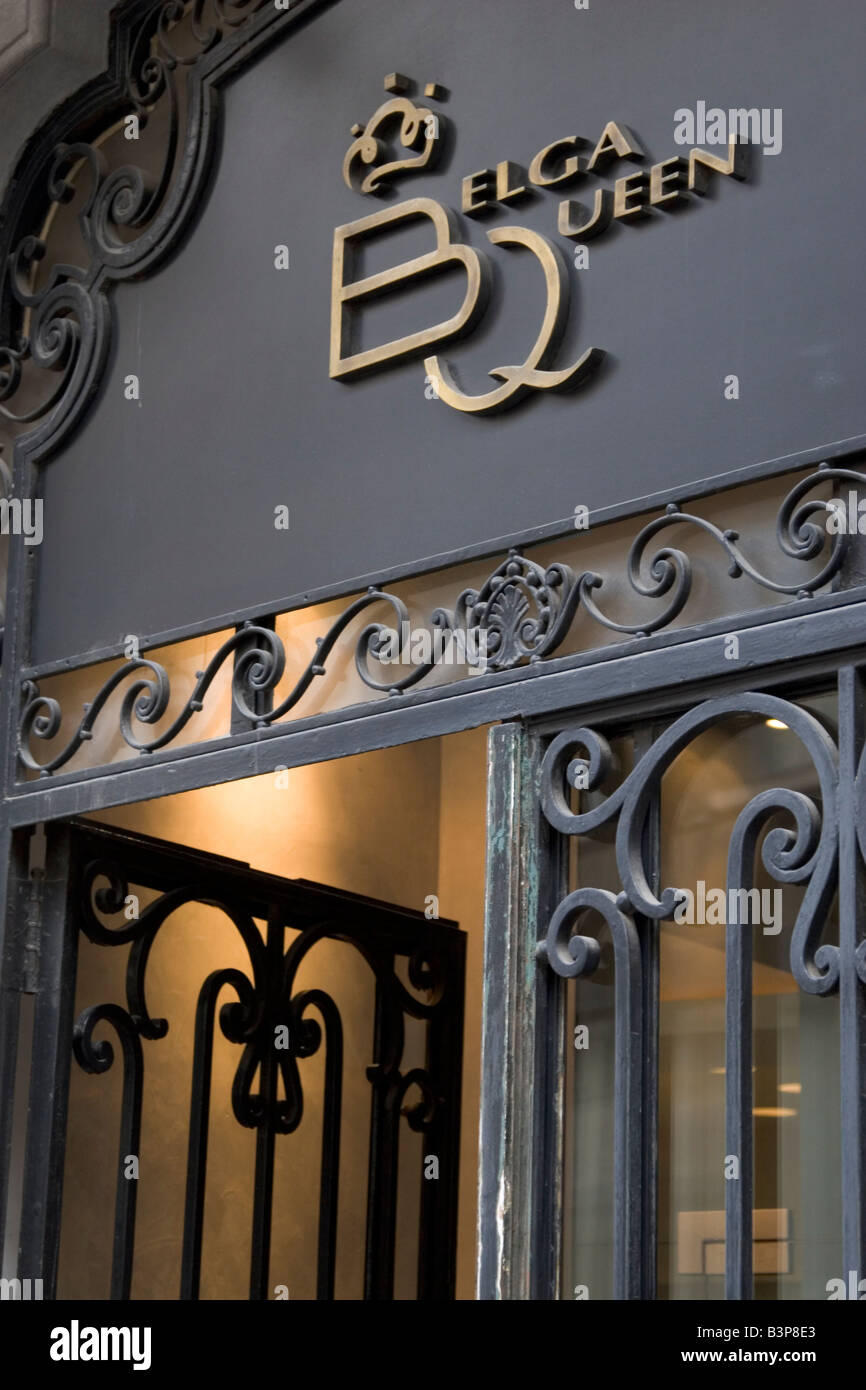 Restaurant contemporain à la mode 'Belga Queen', 32 rue de la Fosse aux Loups, Bruxelles Belgique Banque D'Images