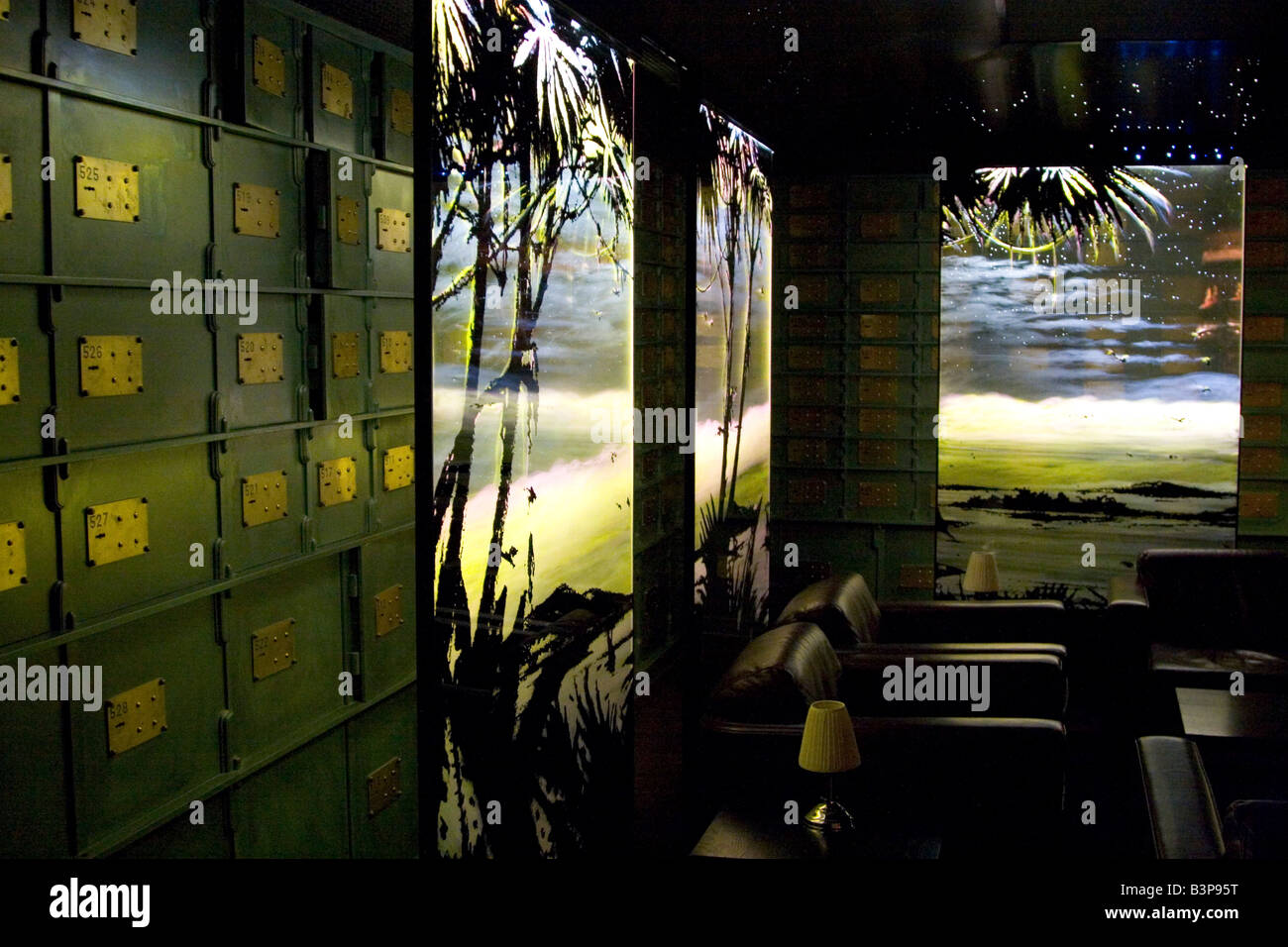 Restaurant contemporain à la mode 'Belga Queen', 32 rue de la Fosse aux Loups, Bruxelles Belgique Banque D'Images