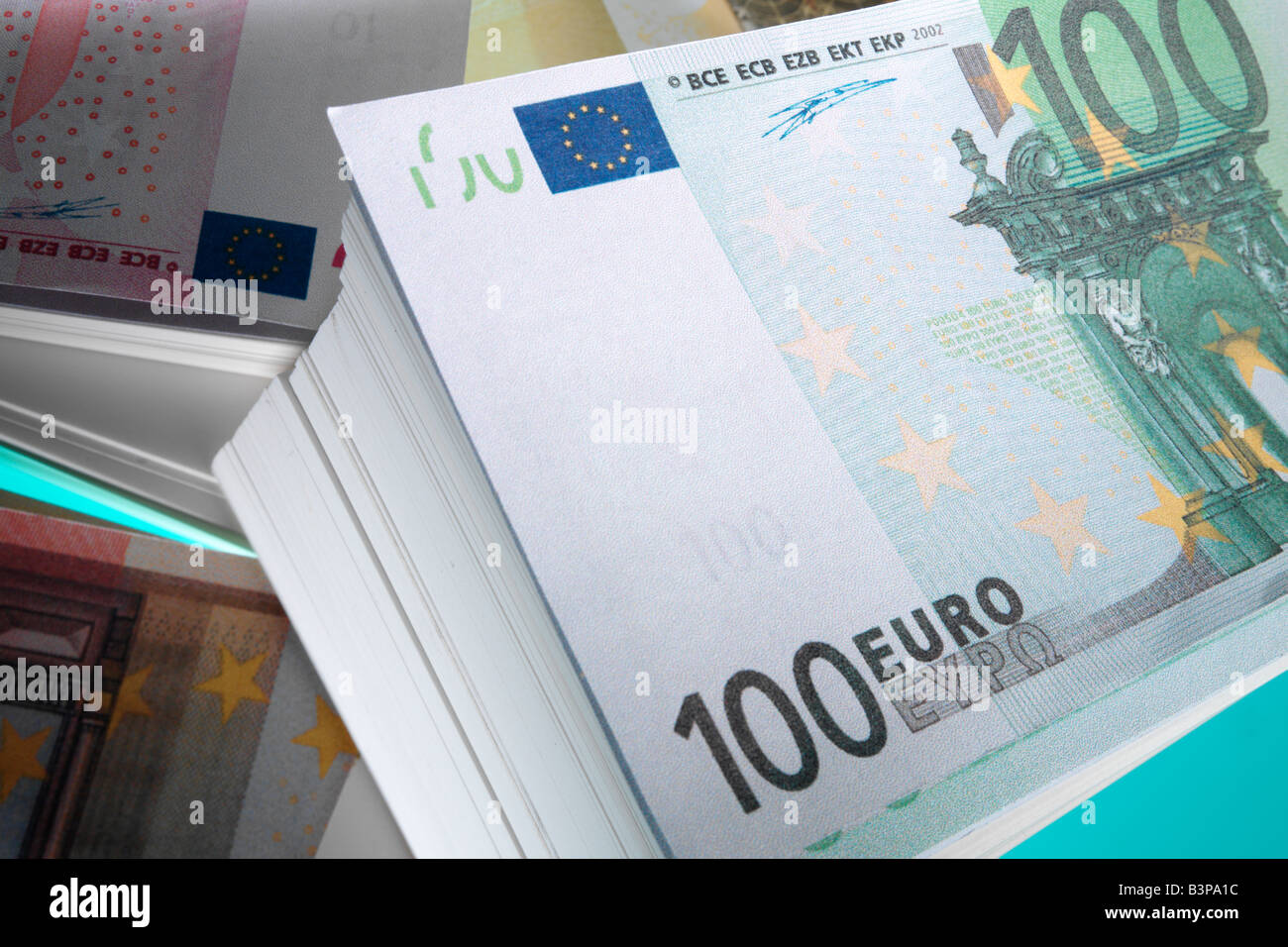 Les billets en euros, Close up Banque D'Images