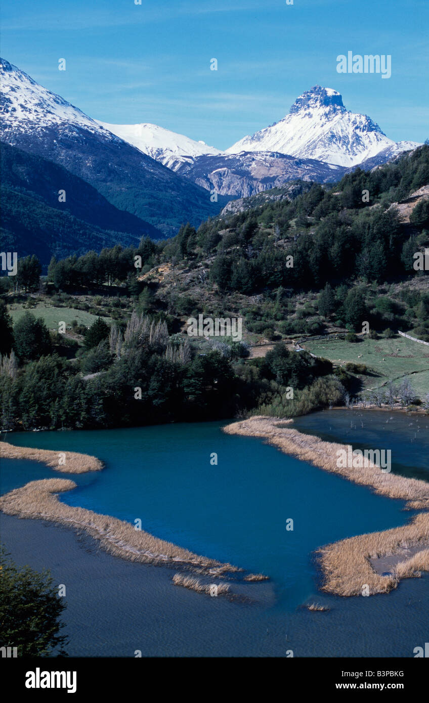 Le Chili, la Patagonie du Nord. Vue sur la vallée de la rivière Ibanez Carretera Austral Banque D'Images