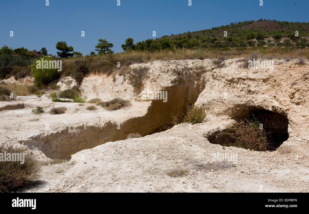 Cimetière mycénien près de Lardos Rhodes Iles Grecques Hellas Banque D'Images