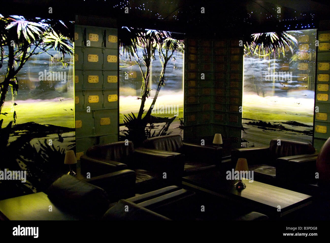 Restaurant contemporain à la mode 'Belga Queen', 32 rue de la Fosse aux Loups, Bruxelles Belgique Banque D'Images