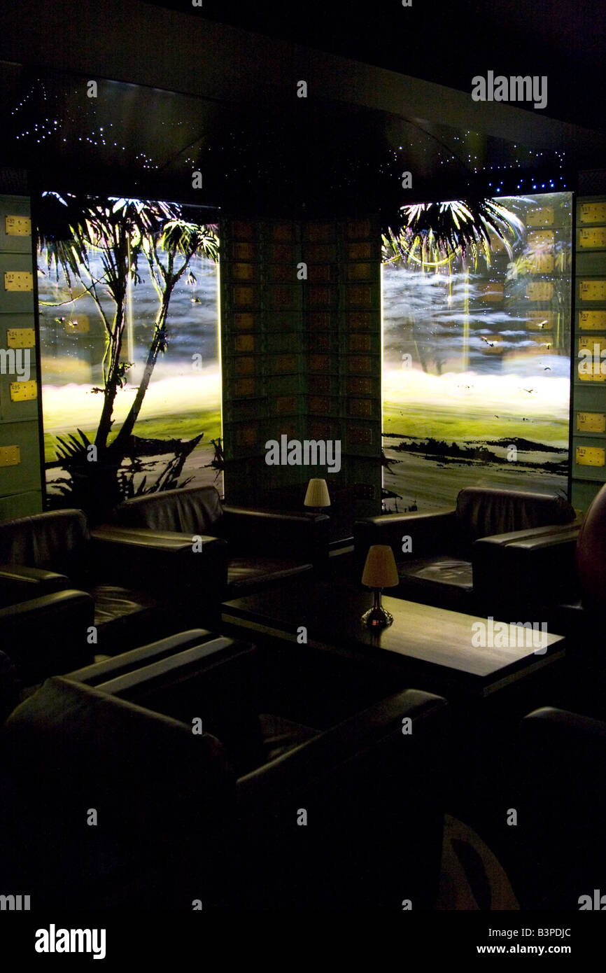 Restaurant contemporain à la mode 'Belga Queen', 32 rue de la Fosse aux Loups, Bruxelles Belgique Banque D'Images