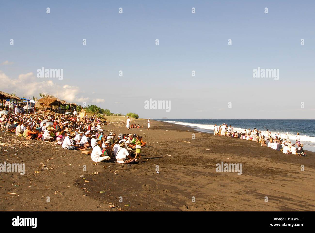 Cérémonie de la crémation, rituel final /kusamba beach , bali , Indonésie Banque D'Images