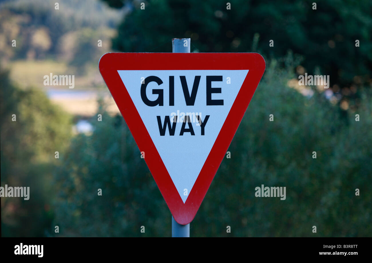 Roadsign Avertissement Banque D'Images