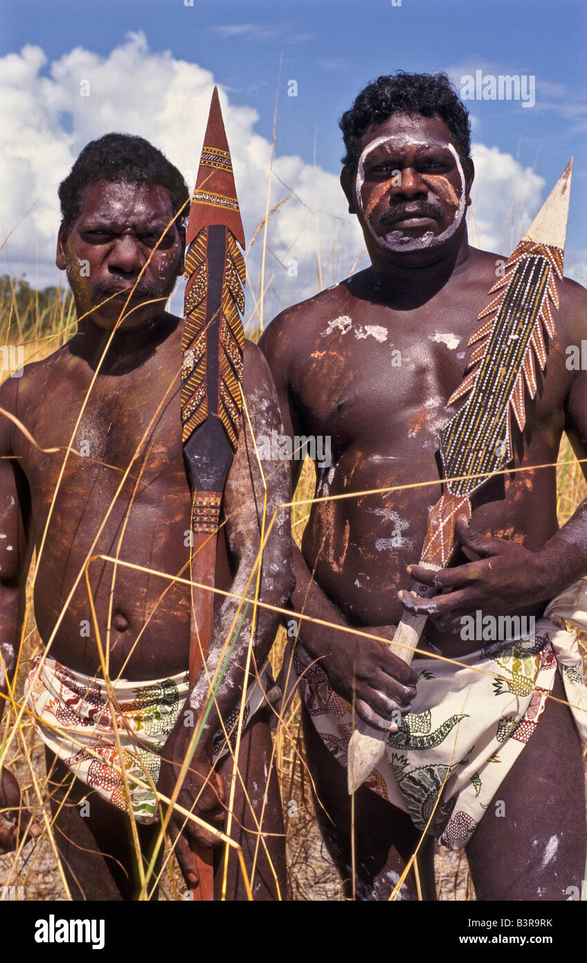 Aborigènes, l'Australie, îles Tiwi Banque D'Images