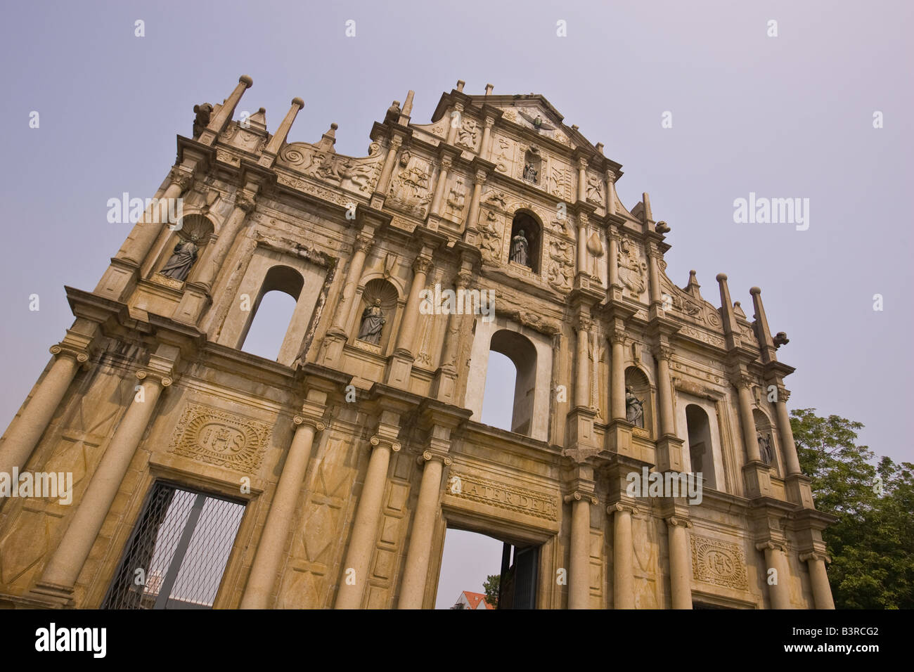 Macao Chine Ruines de St Paul, le reste de la plus grande des églises de Macao construit en 1602 Banque D'Images