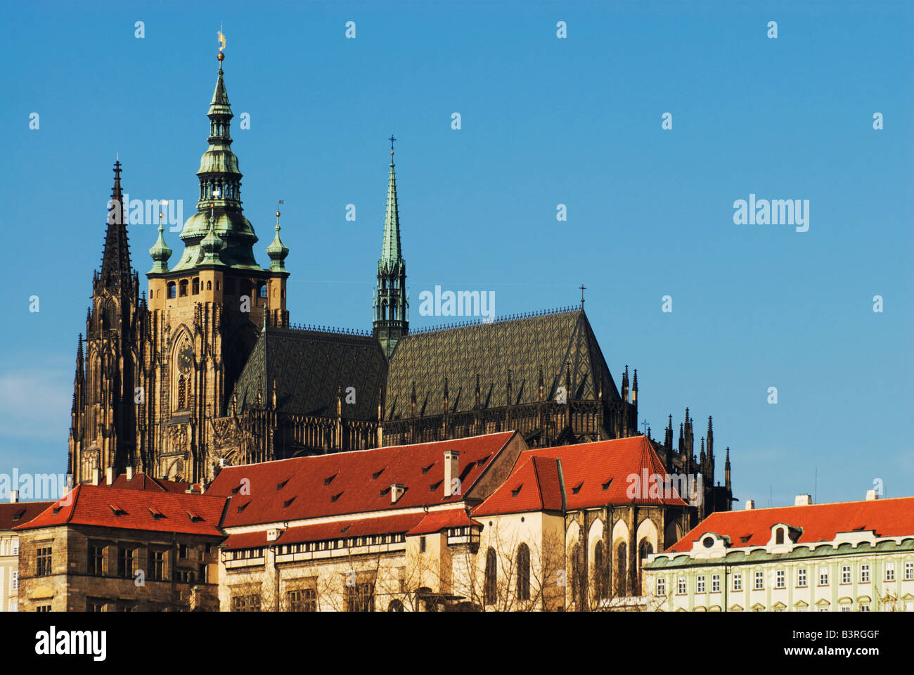 Vue sur le château de Prague, Prague, République Tchèque Banque D'Images