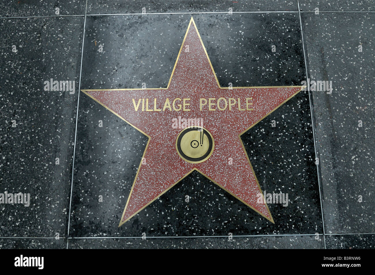 Star reçoit le groupe de musique disco populaires les villageois sur le Hollywood Walk of Fame, Hollywood Banque D'Images