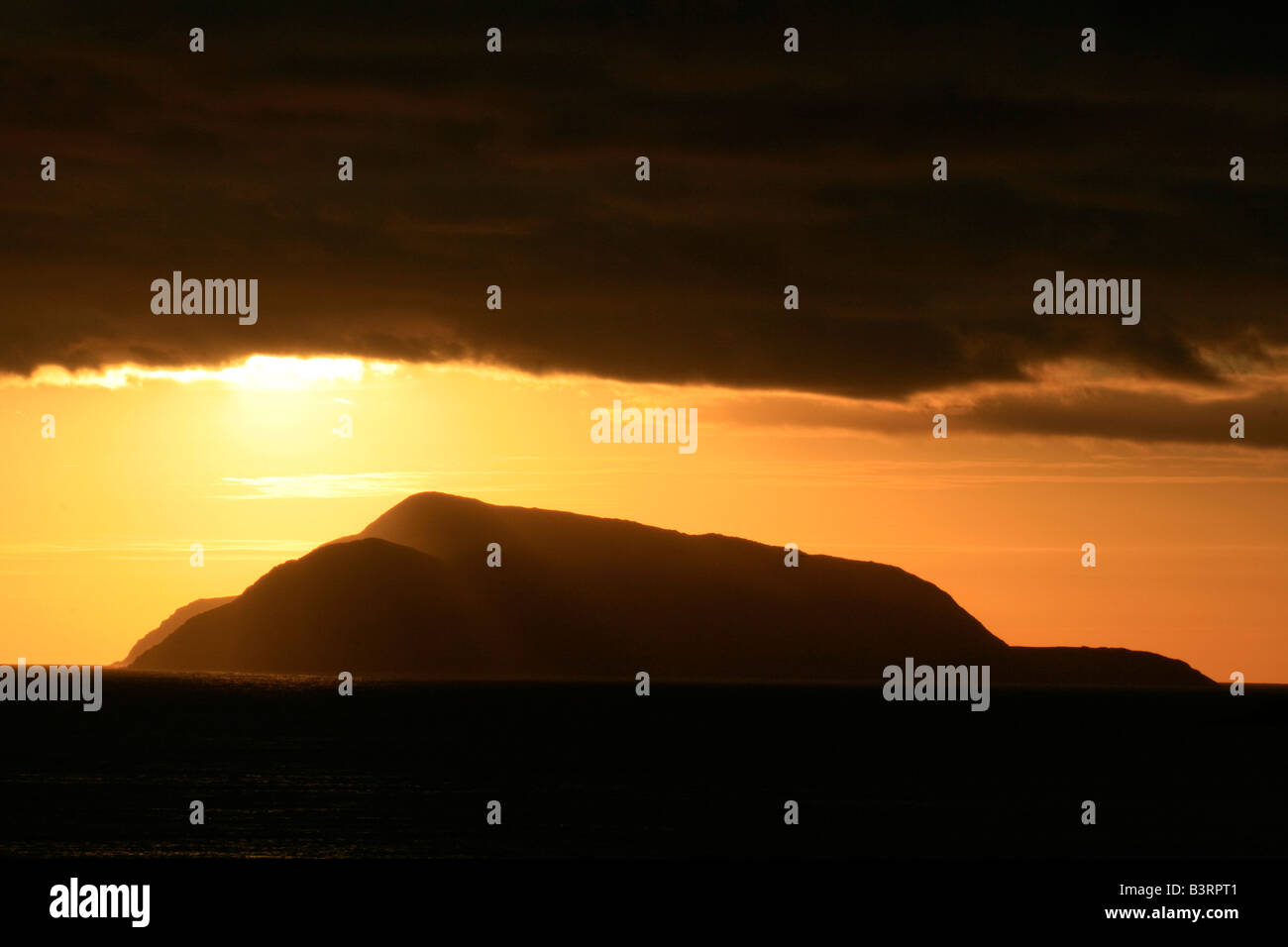 Coucher de soleil sur l'Anneau du Kerry, Irlande Banque D'Images