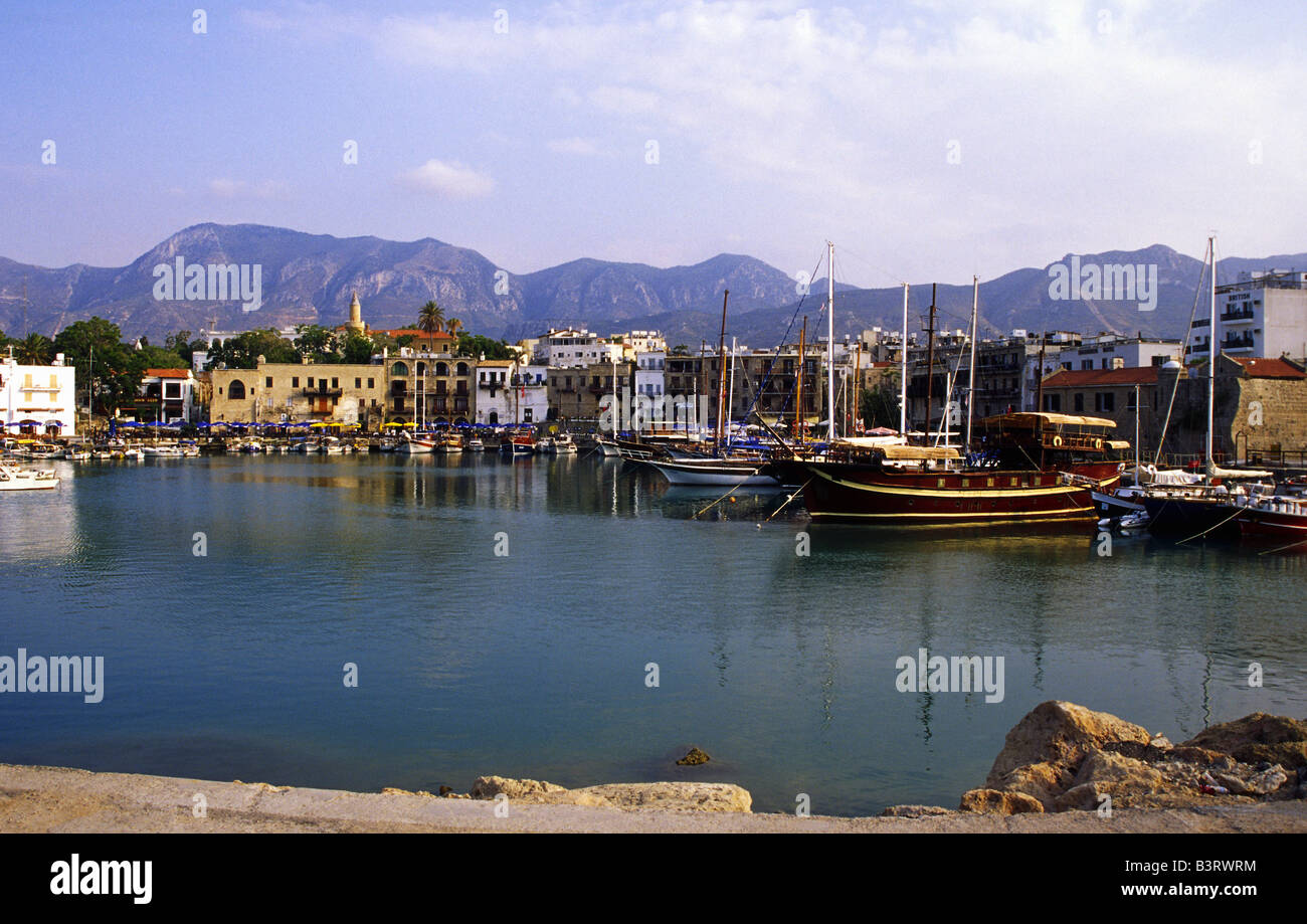 Port de Kyrenia, Chypre du Nord Banque D'Images