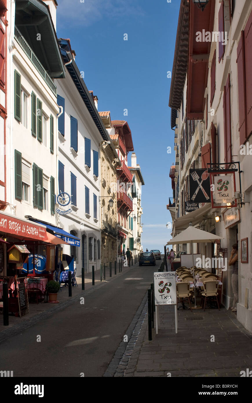 Village de St Jean de Luz - Pays Basque Banque D'Images