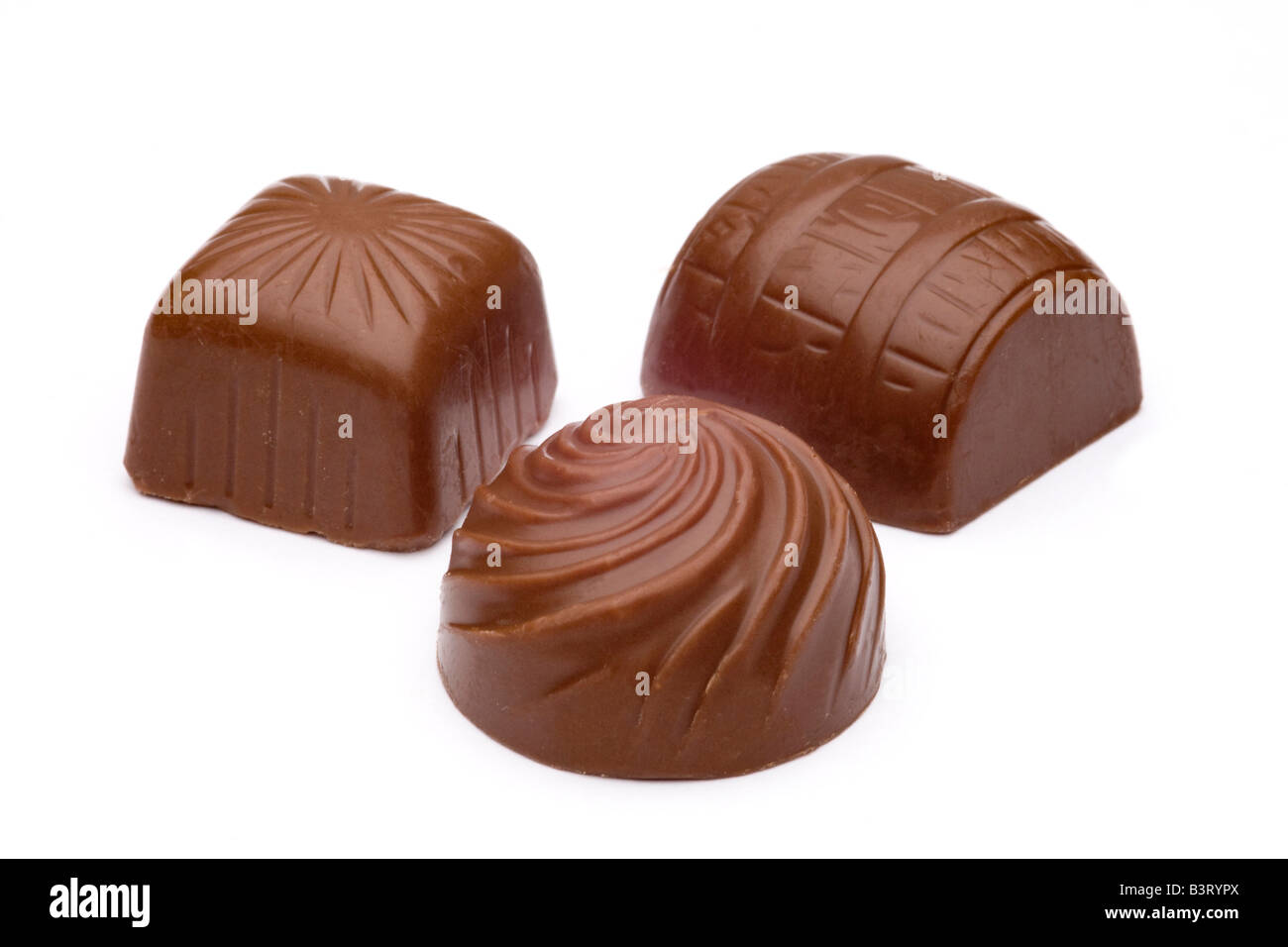 Chocolats liqueur assortis Banque D'Images