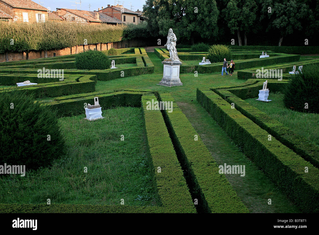 Jardin Horti Leonini, San Quirico d'Orcia, Toscane, Italie Banque D'Images