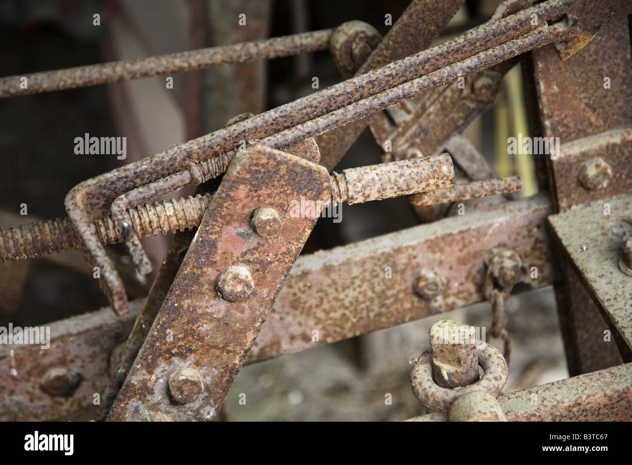 Old Farm Machinery Wales UK Banque D'Images