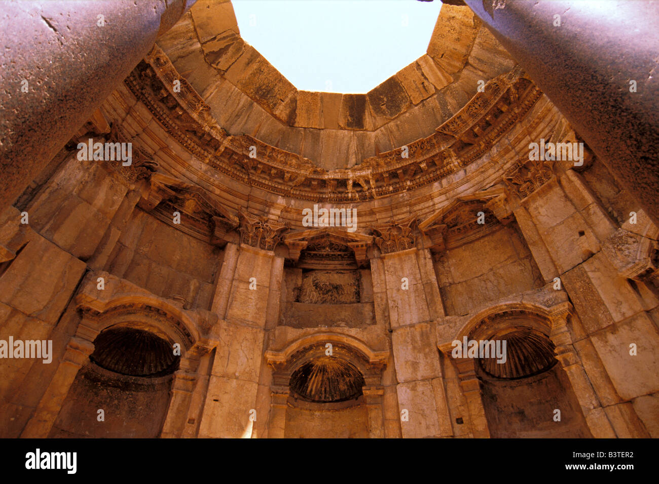 L'Asie, Liban, Baalbek. Ancienne cité romaine Forum. Banque D'Images