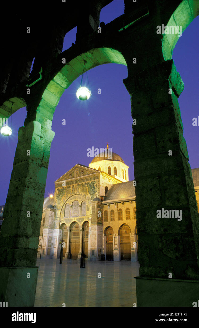 L'Asie, Syrie, Damas. La Mosquée des Omeyyades. Banque D'Images