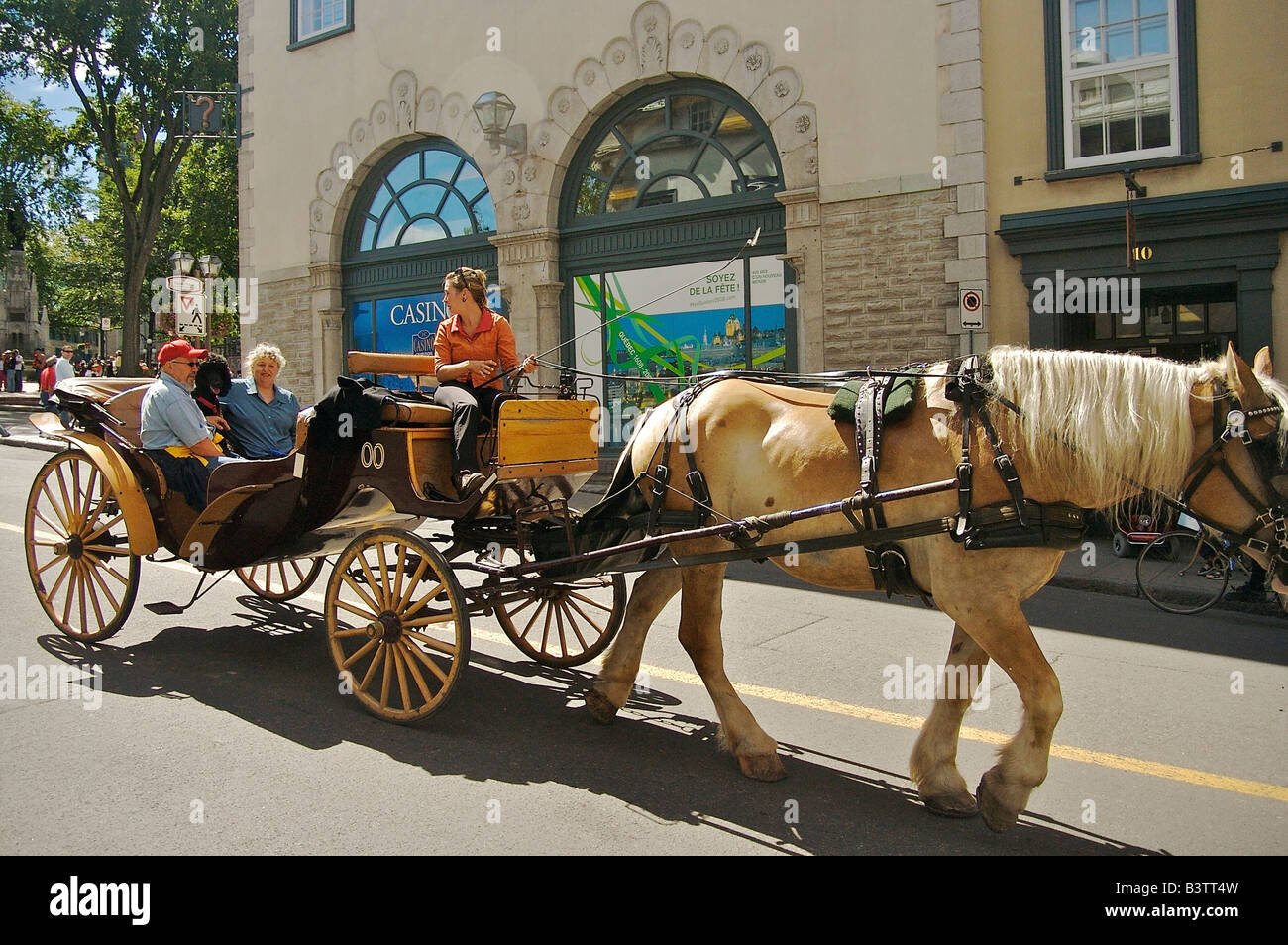 Amérique du Nord, Canada, Québec, ville de Québec. Tour guide en tenant