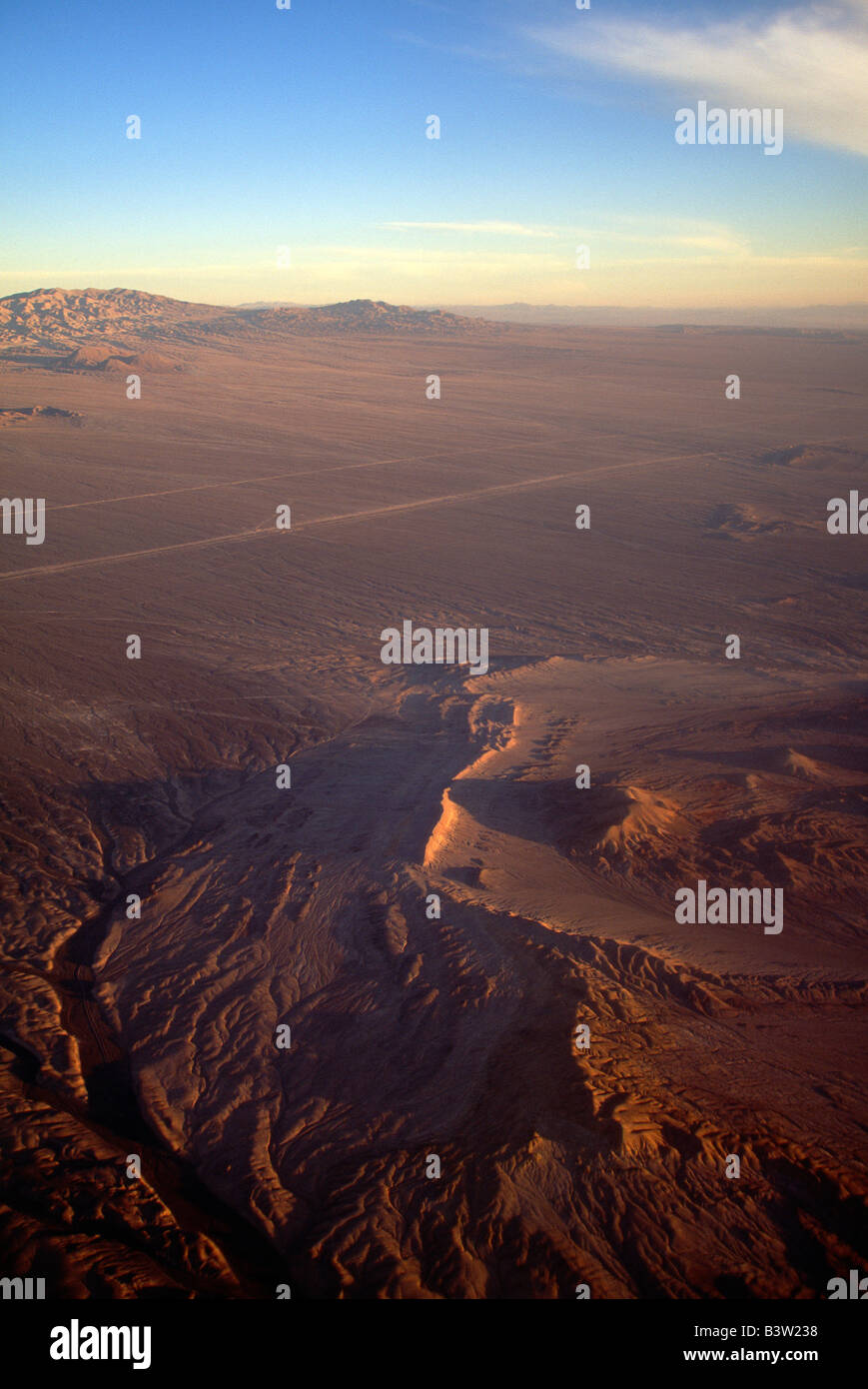 Vue aérienne de la vallée de la Lune, Désert d'Atacama, Chili Banque D'Images