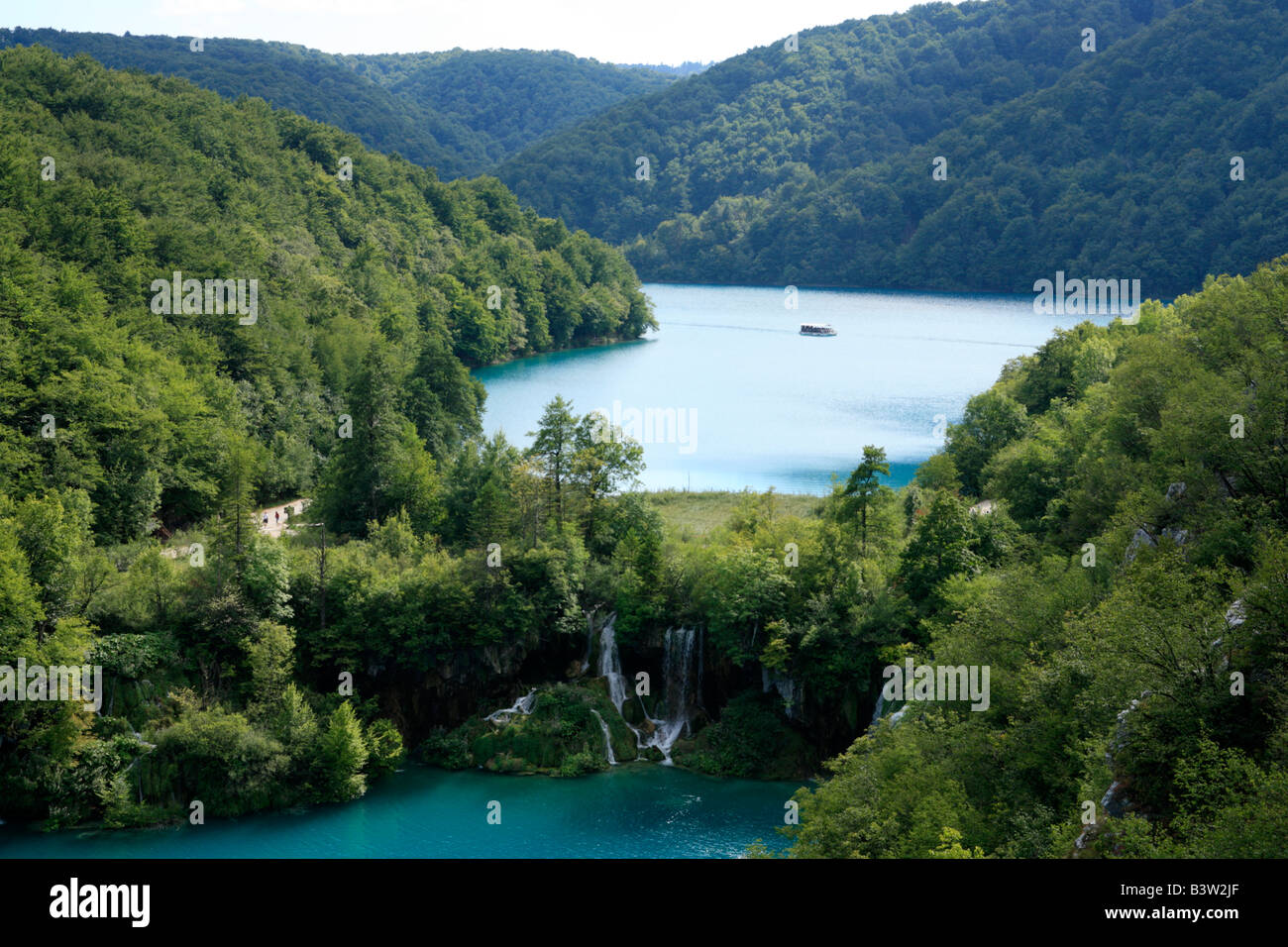 Parc national des Lacs Plitwitz, République de Croatie, l'Europe de l'Est Banque D'Images
