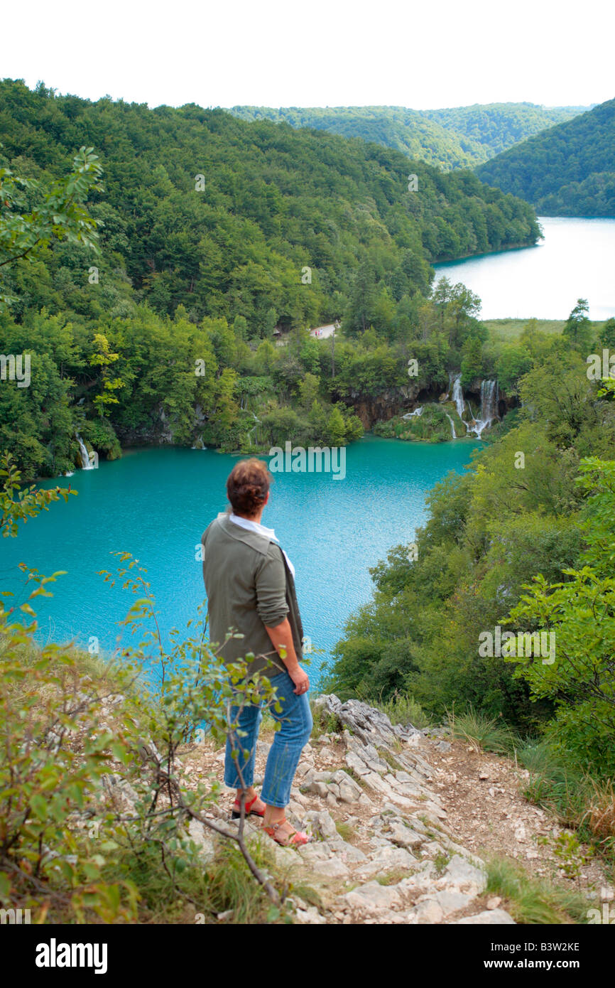 Parc national des Lacs Plitwitz, République de Croatie, l'Europe de l'Est Banque D'Images