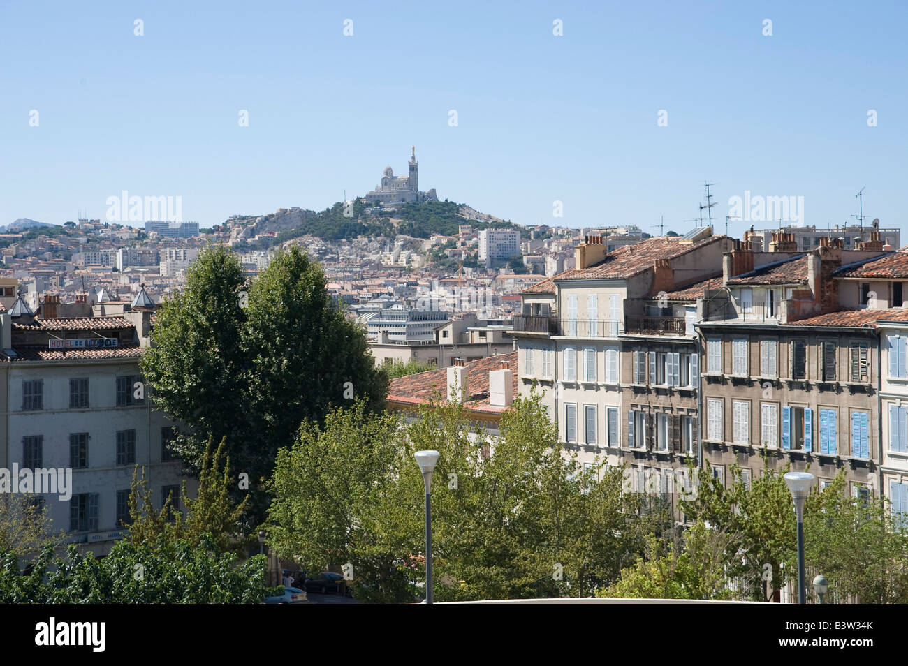 Panorama de Marseille Notre Dame de la Garde Banque D'Images