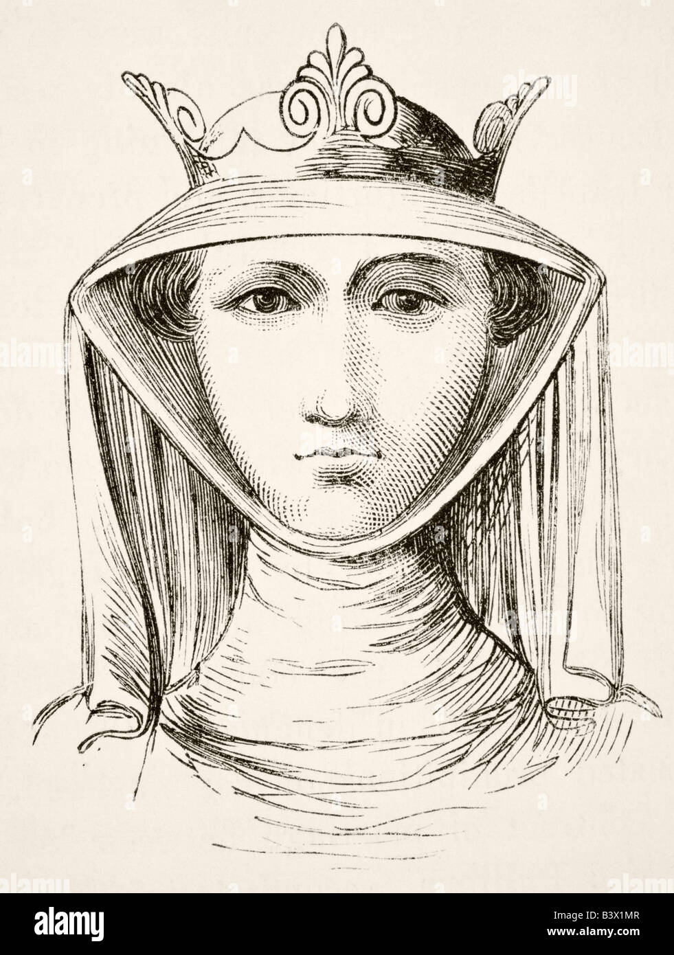 Isabella de France, vers 1295 à 1358, connue sous le nom de We Wolf de France. Banque D'Images