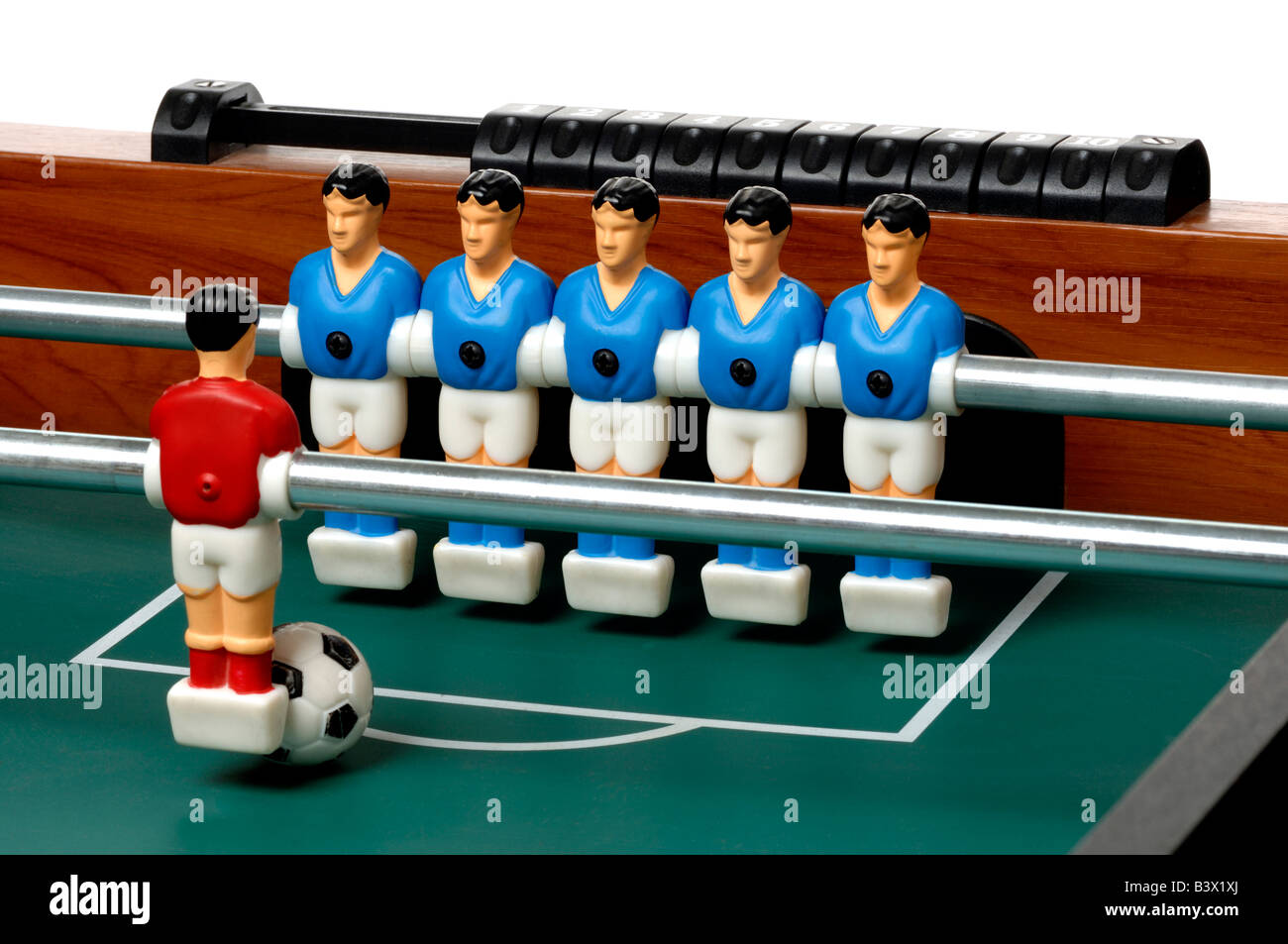 Goalmouth Foosball Banque D'Images