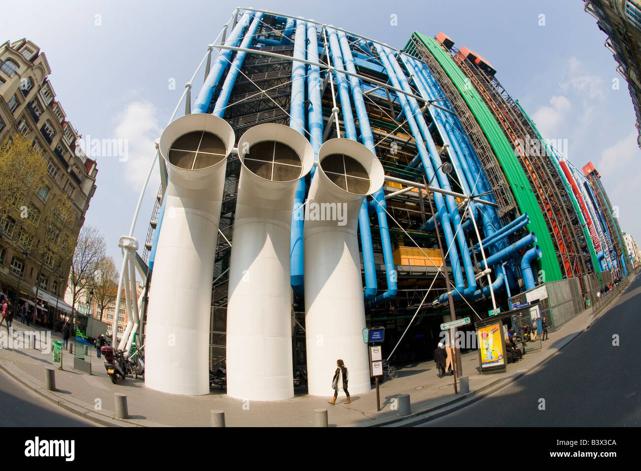Centre Pompidou Paris Centre extérieur France Europe Banque D'Images
