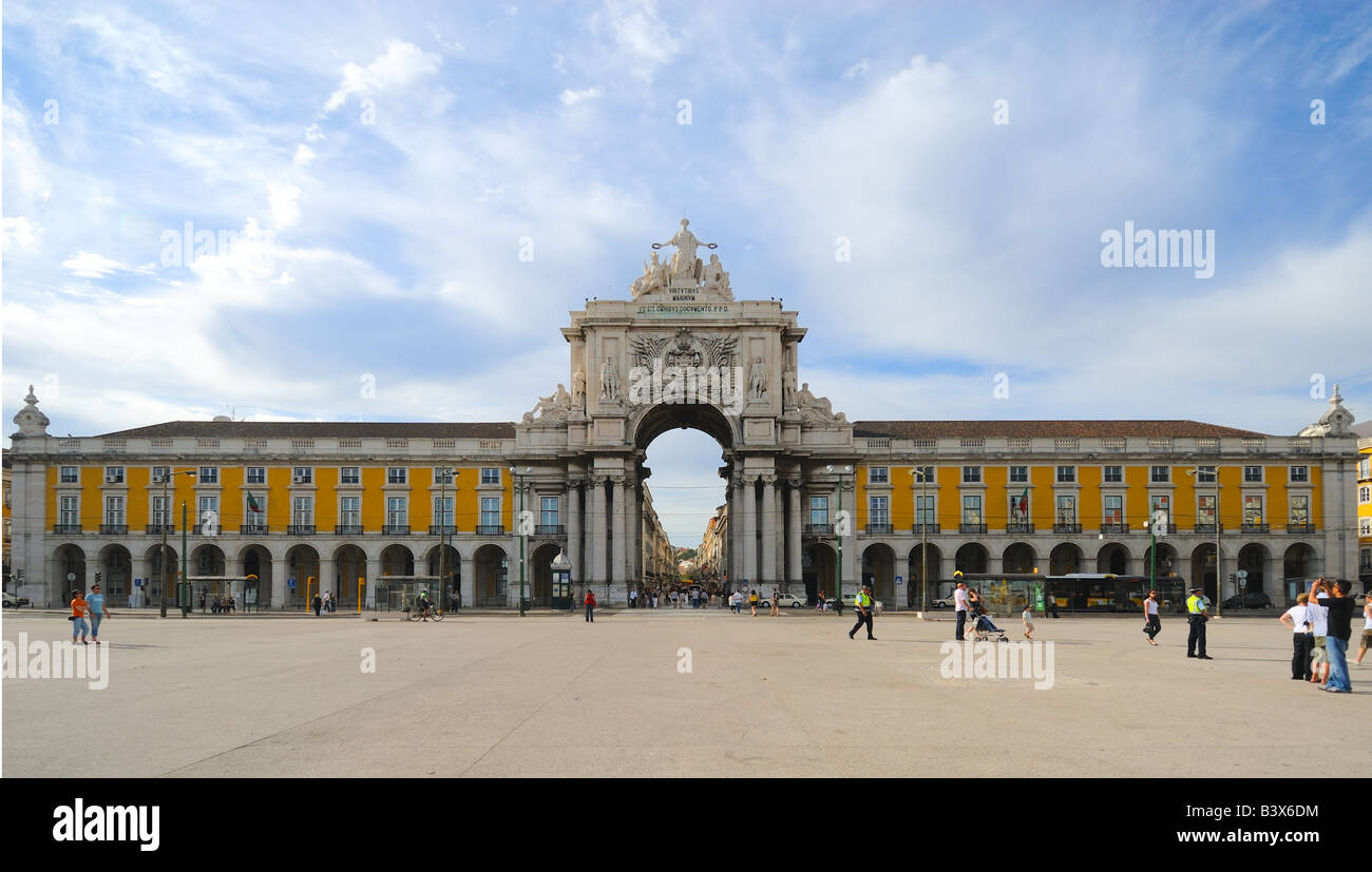 Praca do Comercio à Lisbonne, Portugal Banque D'Images