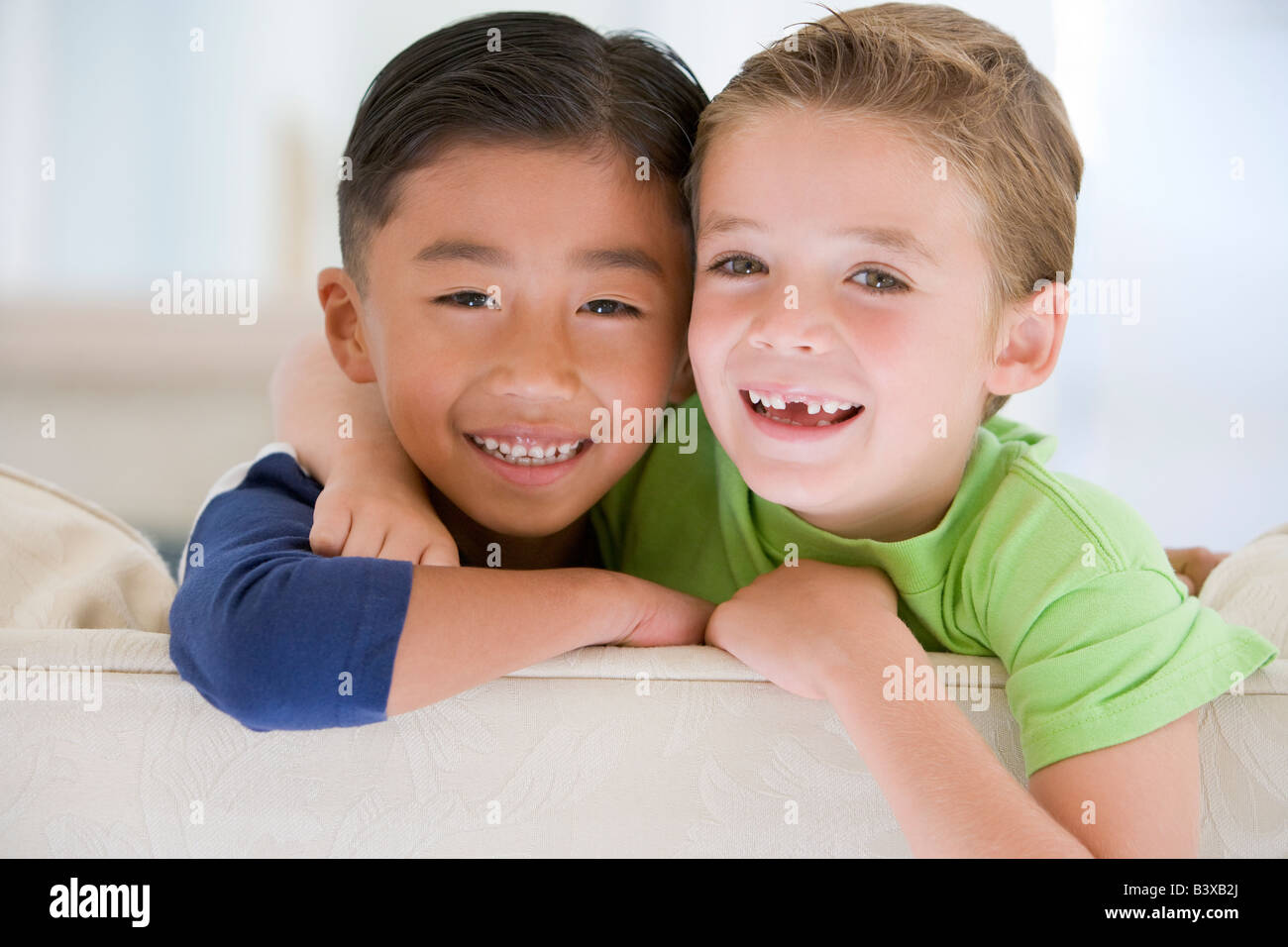 Portrait de deux garçons Banque D'Images