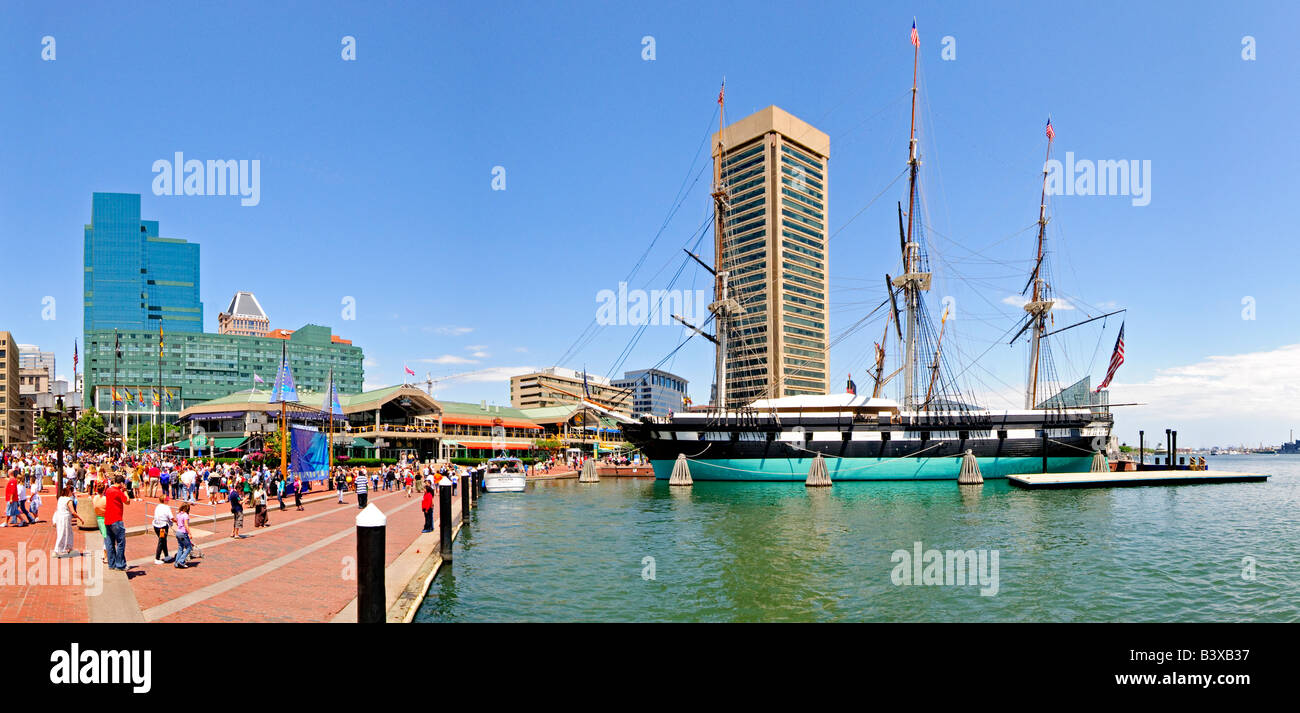 S Baltimore Inner Harbor district Banque D'Images