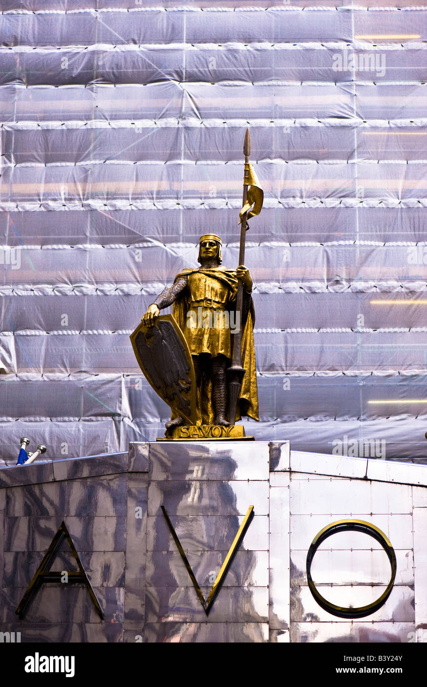 Savoy Hotel pendant la restauration et le réaménagement London United Kingdom Banque D'Images