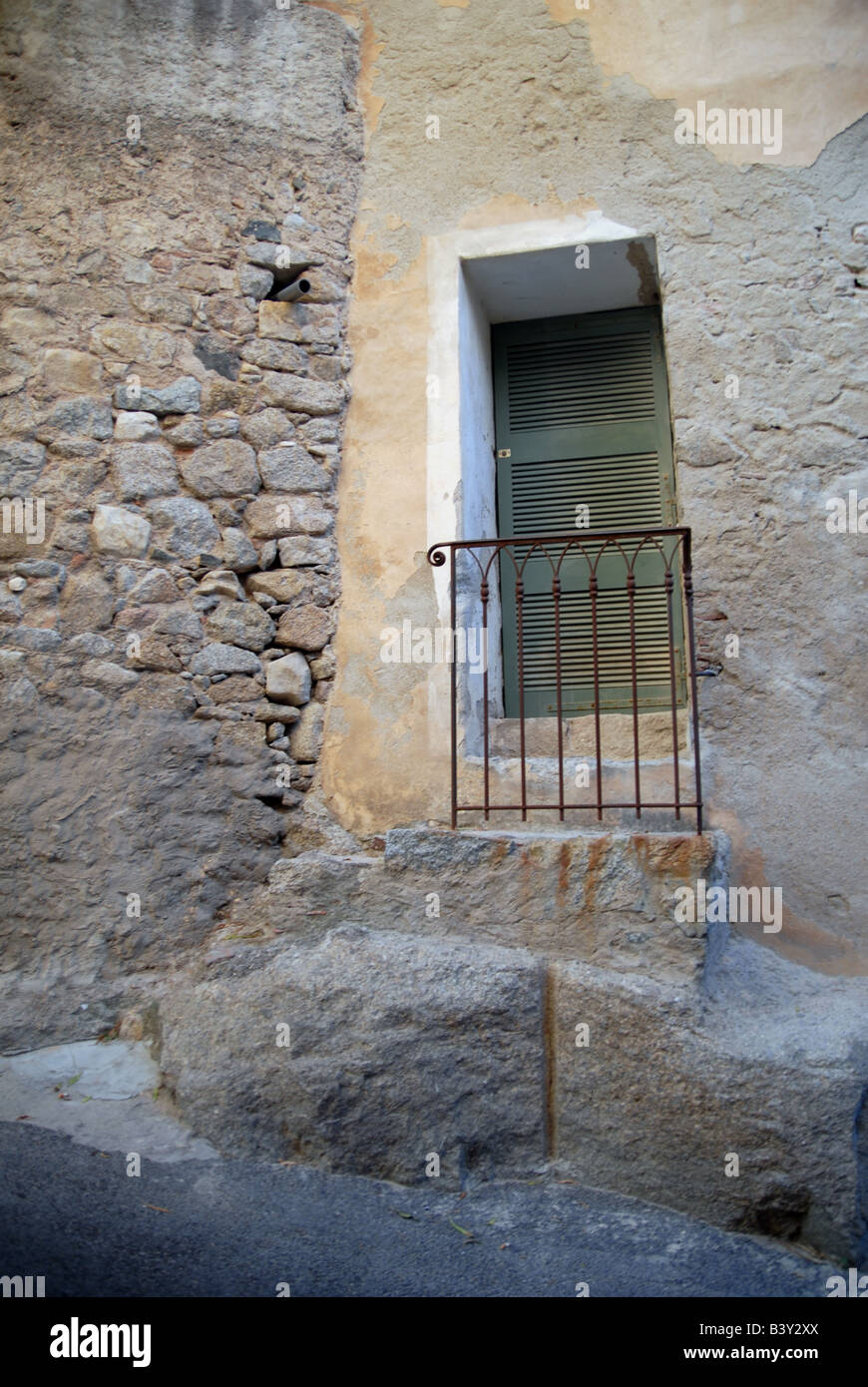 Détail de droit de bâtiments dans le château Citadelle Calvi Corse Corse France Banque D'Images