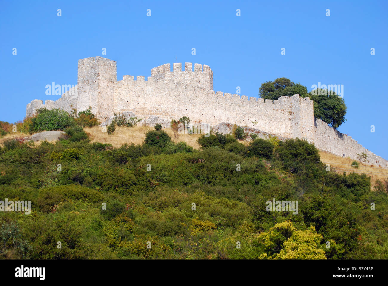 Du château de Platamon, NEI Pori, Piérie, Macédoine Centrale, Grèce Banque D'Images