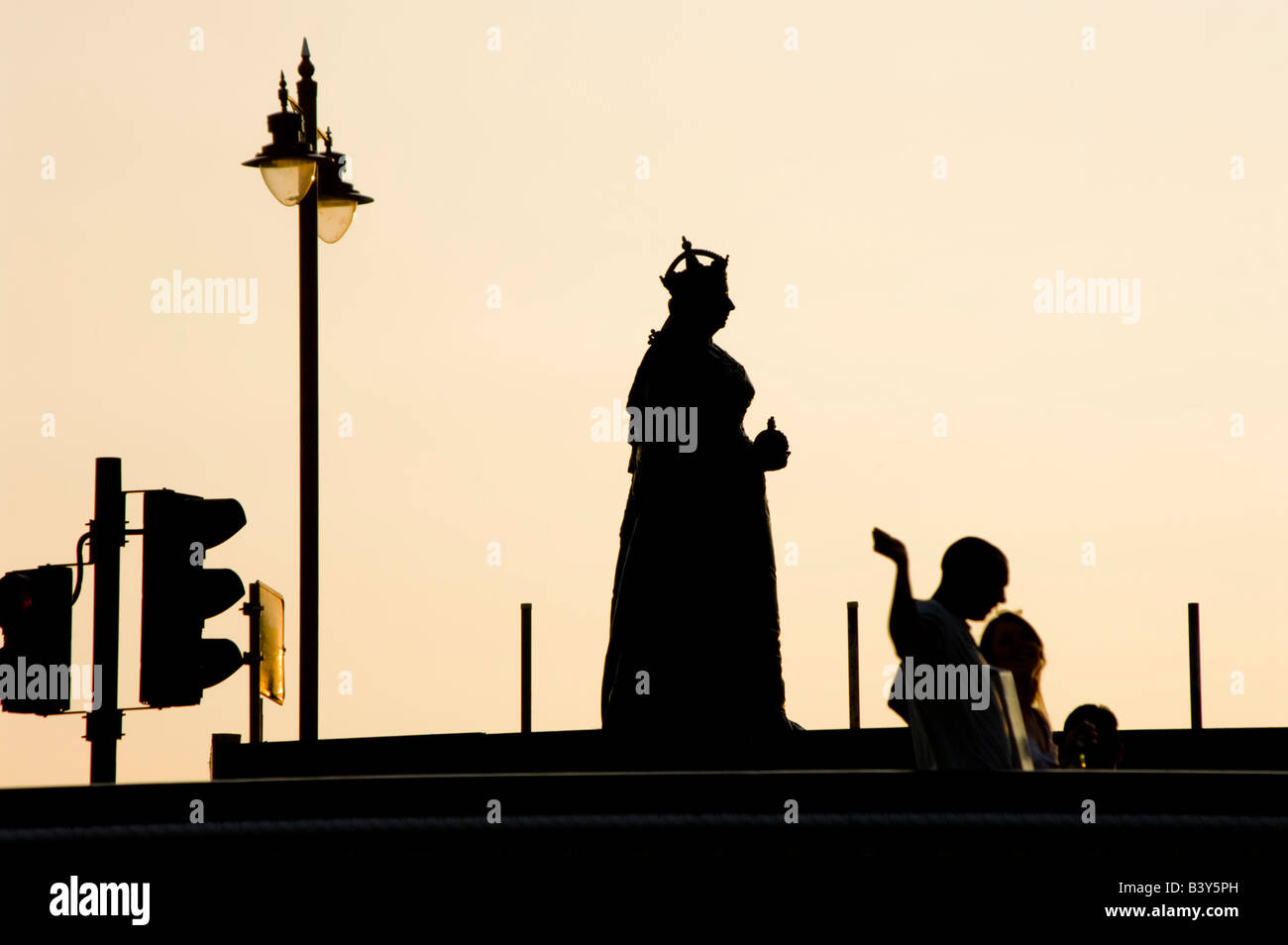 UK London Blackfriars Bridge silhouette Banque D'Images