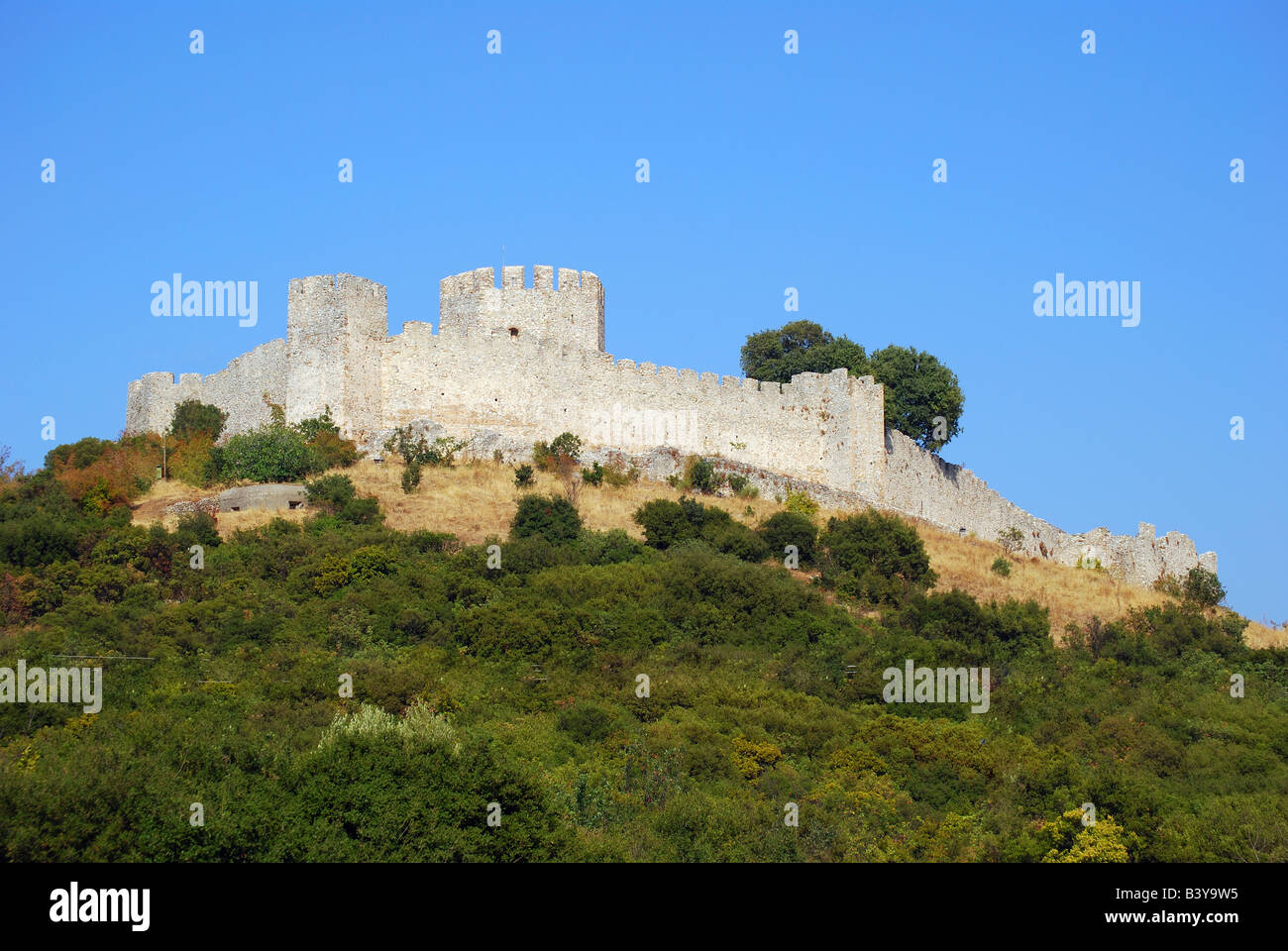 Du château de Platamon, NEI Pori, Piérie, Macédoine Centrale, Grèce Banque D'Images