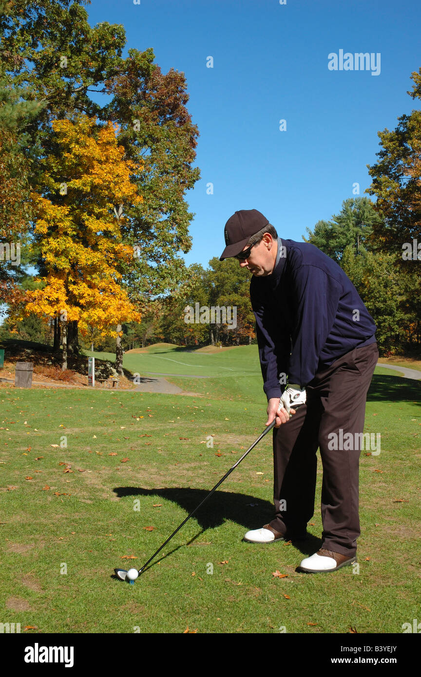 États-unis, Massachusetts, Northboro, golfeur de Juniper Hill Golf Course, (MR) Banque D'Images