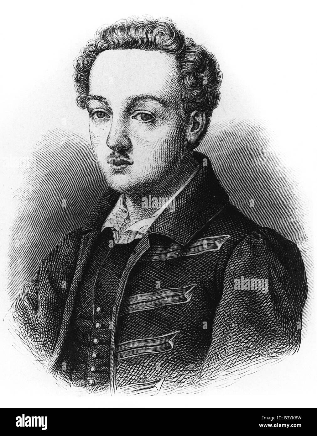 Büchner, Georg 17.10.1813 - 19.2.1837, écrivain / auteur allemand, portrait, gravure, Buchner, Buechner, , Banque D'Images