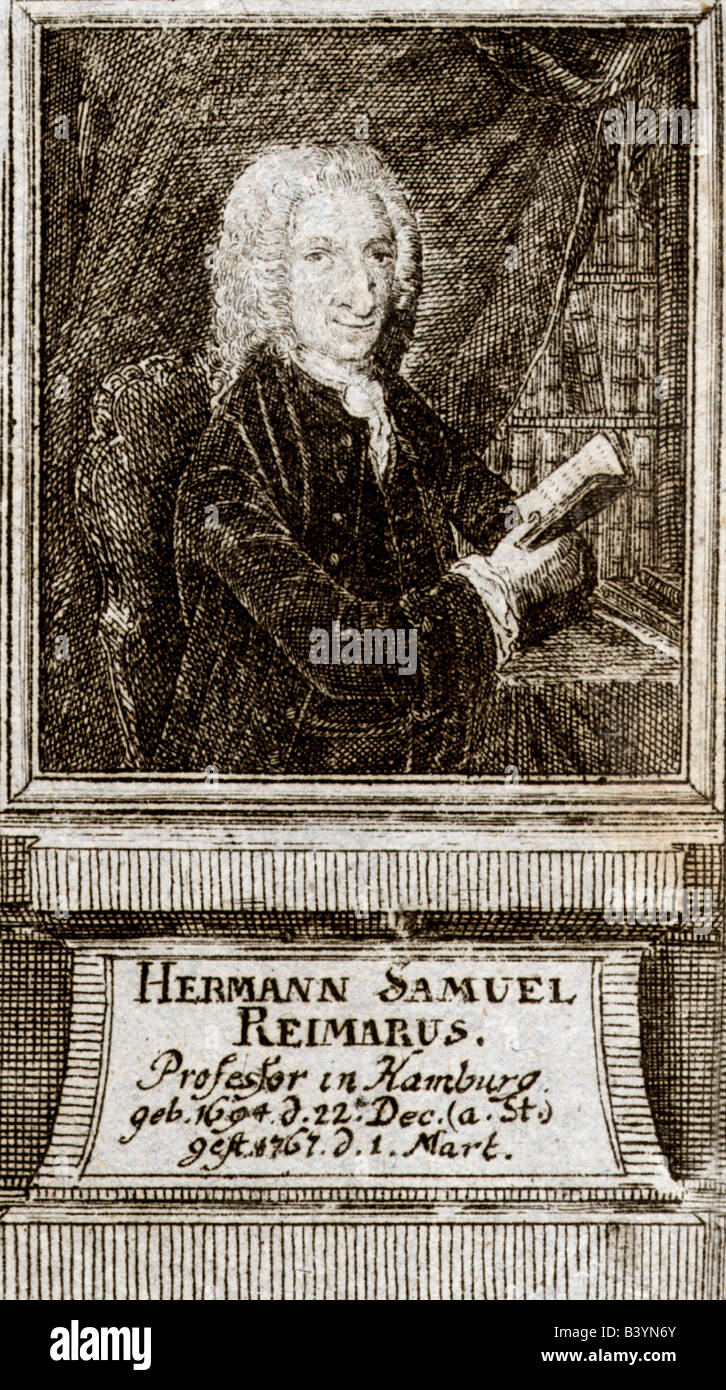 Hermann Samuel Reimarus,, 22.12.1694 - 1.3.1768, philosophe allemand, demi-longueur, gravure, 18e siècle, l'artiste n'a pas d'auteur pour être effacé Banque D'Images