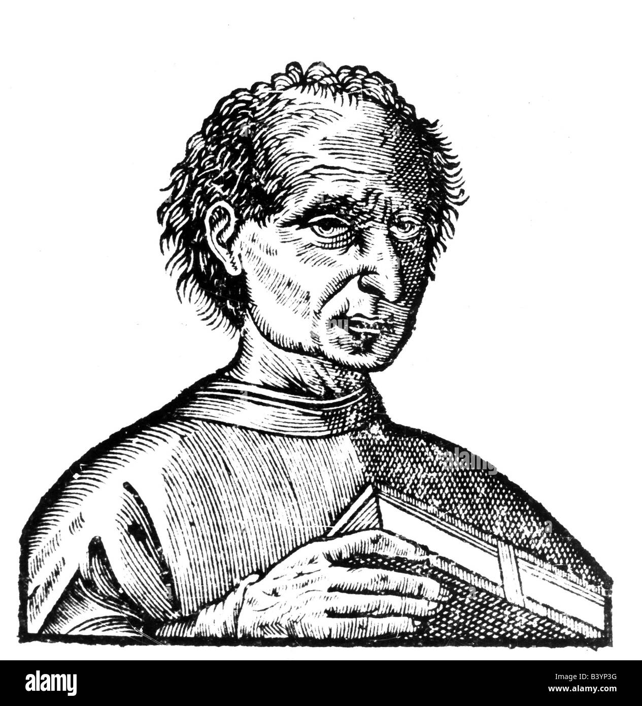 Machiavelli, Niccolo, 3.5.1469 - 22.6.1527, politicien italien et auteur/écrivain, portrait, menuiserie, vers le XVIe siècle, Banque D'Images