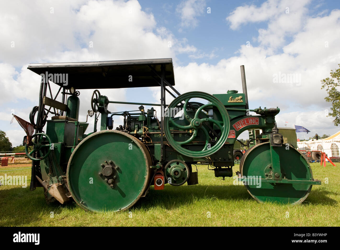 Moteur de traction Vintage appelé à un Avelinc juste à vapeur au Royaume-Uni Banque D'Images