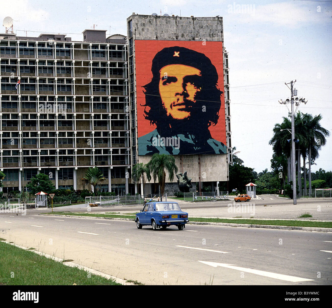 Géographie / voyages, Cuba, la Havane, Plaza Jose Marti, portrait de Che Guevara, Banque D'Images