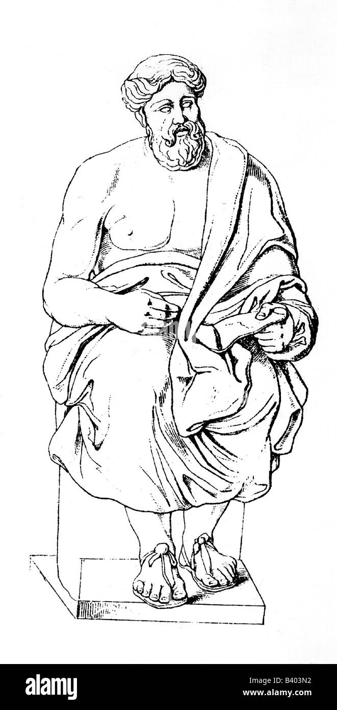 PLATO, 427 - 347 av. J.-C., philosophe grec, pleine longueur, dessin après sculpture par Aristokles, vers le XIXe siècle, Banque D'Images